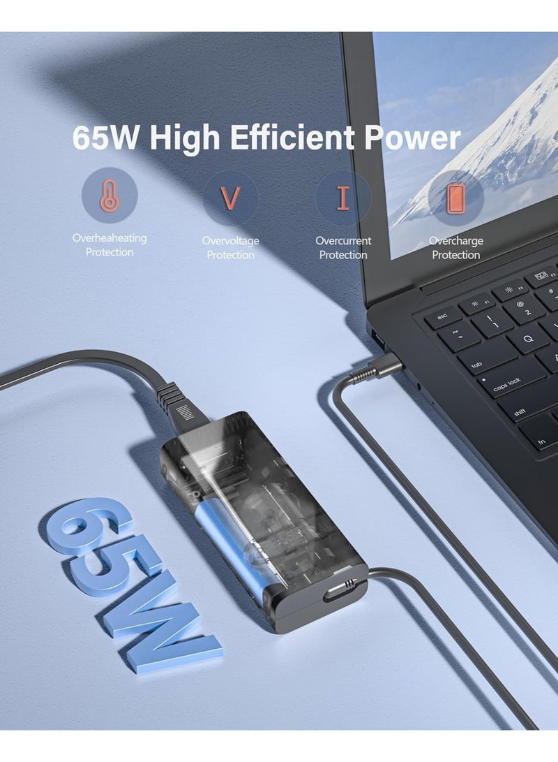 Zexen Genuine 65W Type C Ac Adapter For Latitude 7389 2-in-1, 5285 2-in-1 Rugged Extreme Tablet Compatible P/N JYJNW 0JYJNW 0M1WCF OM1WCF OJYJNW 72PVT USB-C Laptop Charger - Image 4