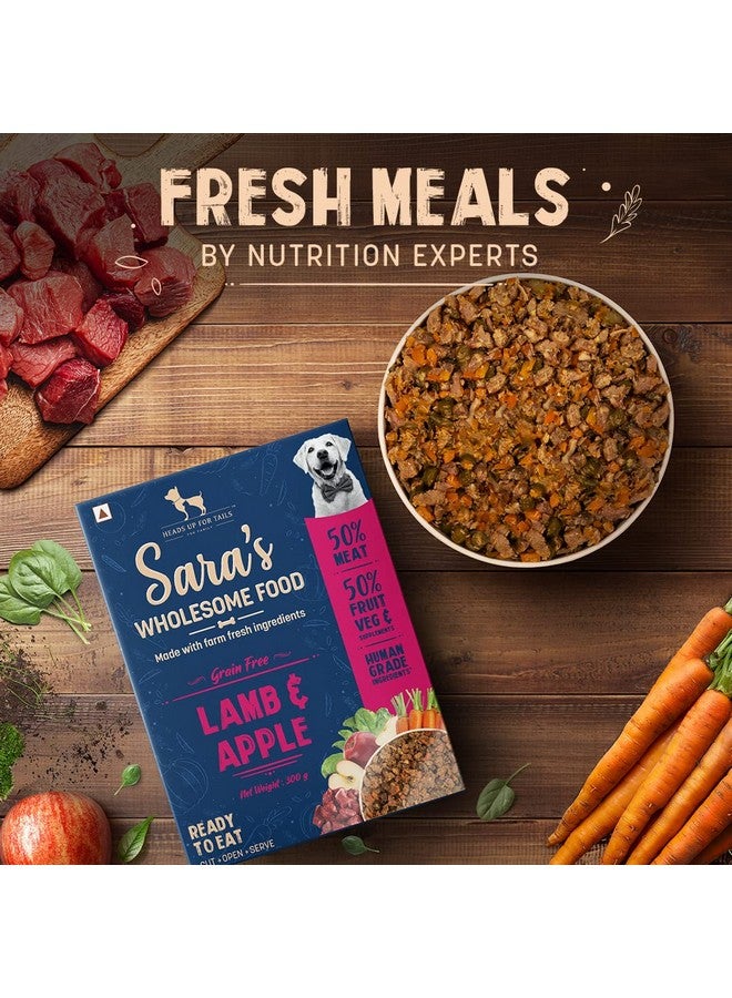 Heads Up For Tails Sara's Wholesome Grain-Free Range Dog Wet Food (Lamb And Apple - 300Gm) - All Life Stages - Image 2