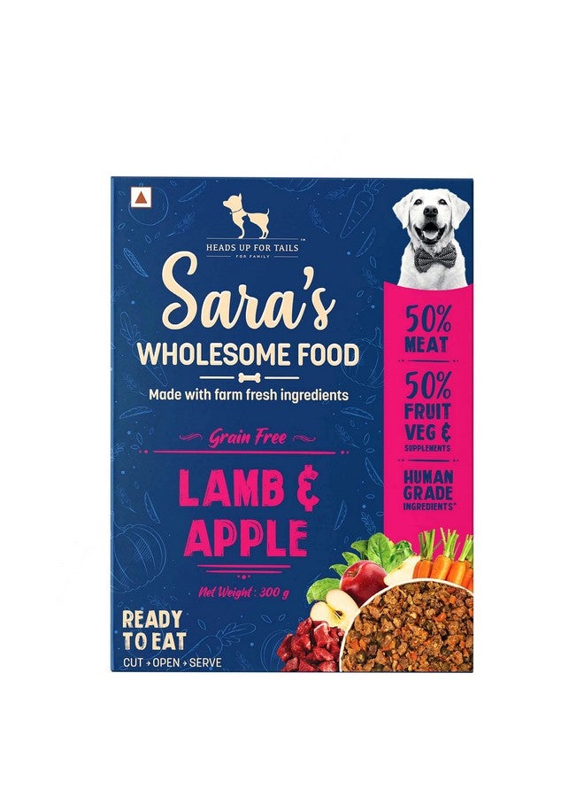 Heads Up For Tails Sara's Wholesome Grain-Free Range Dog Wet Food (Lamb And Apple - 300Gm) - All Life Stages - Image 1