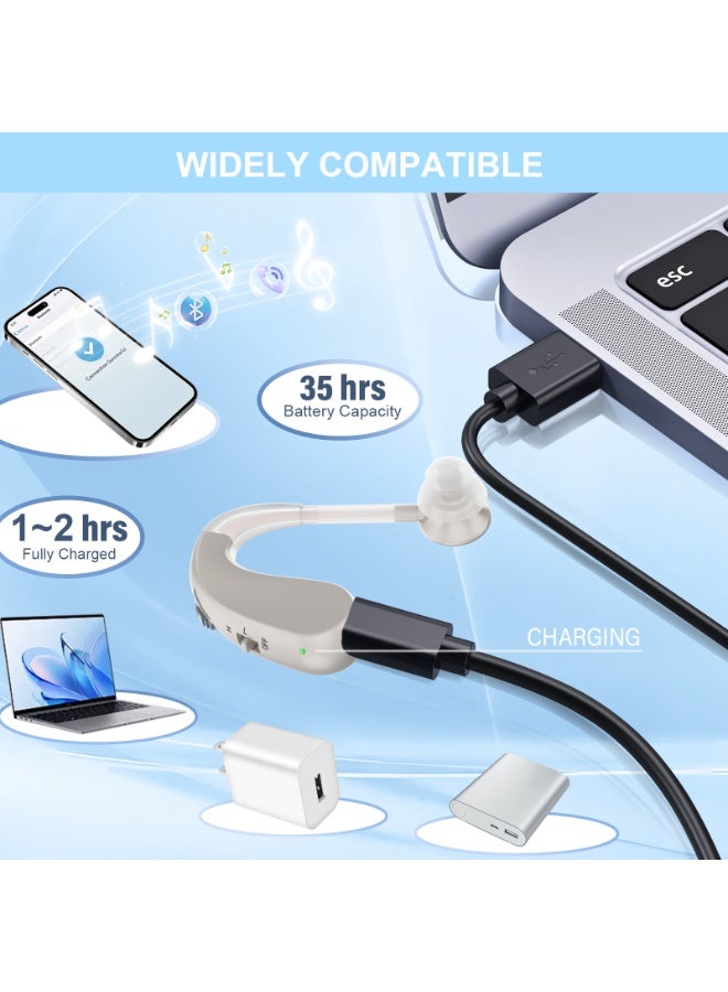 Hearing Aid, Rechargeable Hearing Aids for Hearing Loss, Noise Cancelling and Volume Control - Image 3