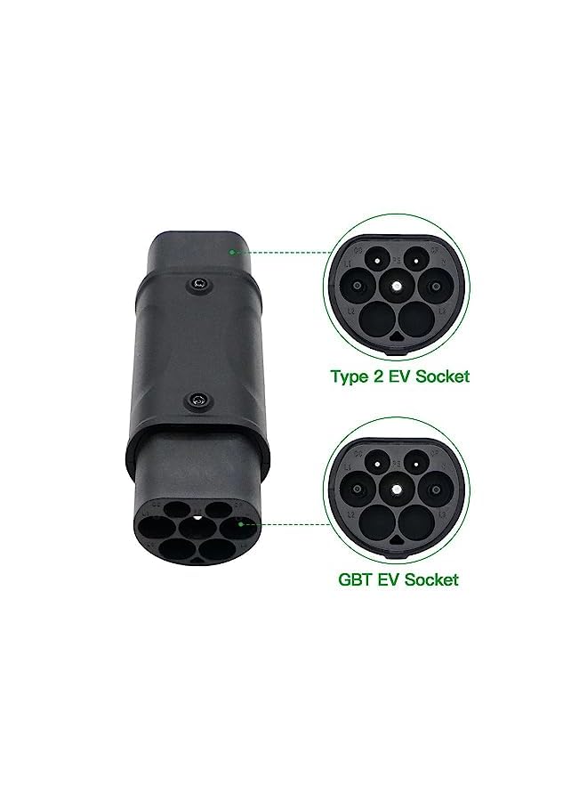 PROMASS محول EV من نوع 2 إلى GBT، 16A 32A محول شحن EV لمركبة كهربائية - Image 4