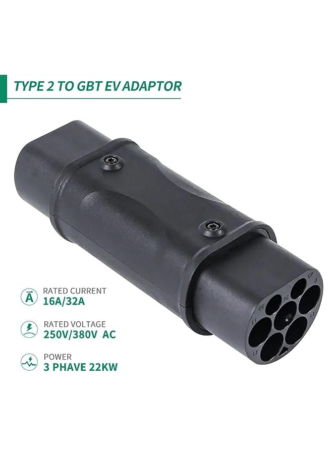 PROMASS محول EV من نوع 2 إلى GBT، 16A 32A محول شحن EV لمركبة كهربائية - Image 3