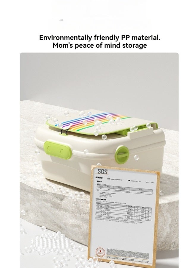 Beauenty حقيبة الأم، حقيبة الأم والطفل، كرسي طعام للأطفال خفيف الوزن ومتعدد الوظائف، كرسي طعام للأطفال، حقيبة كتف محمولة للخروج - Image 3