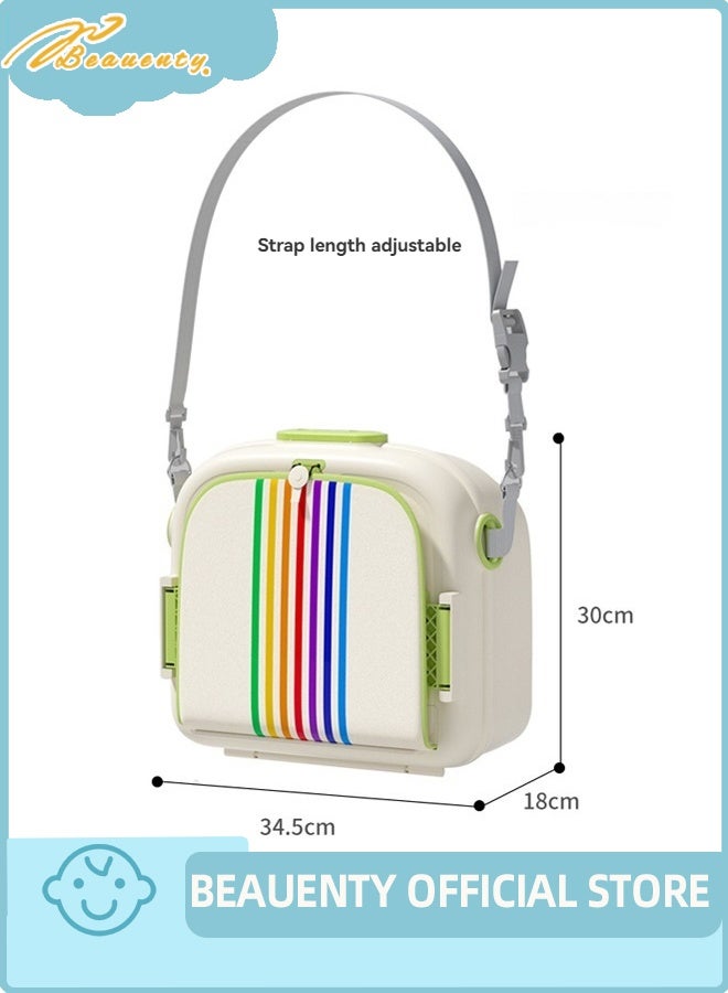 Beauenty حقيبة الأم، حقيبة الأم والطفل، كرسي طعام للأطفال خفيف الوزن ومتعدد الوظائف، كرسي طعام للأطفال، حقيبة كتف محمولة للخروج - Image 2