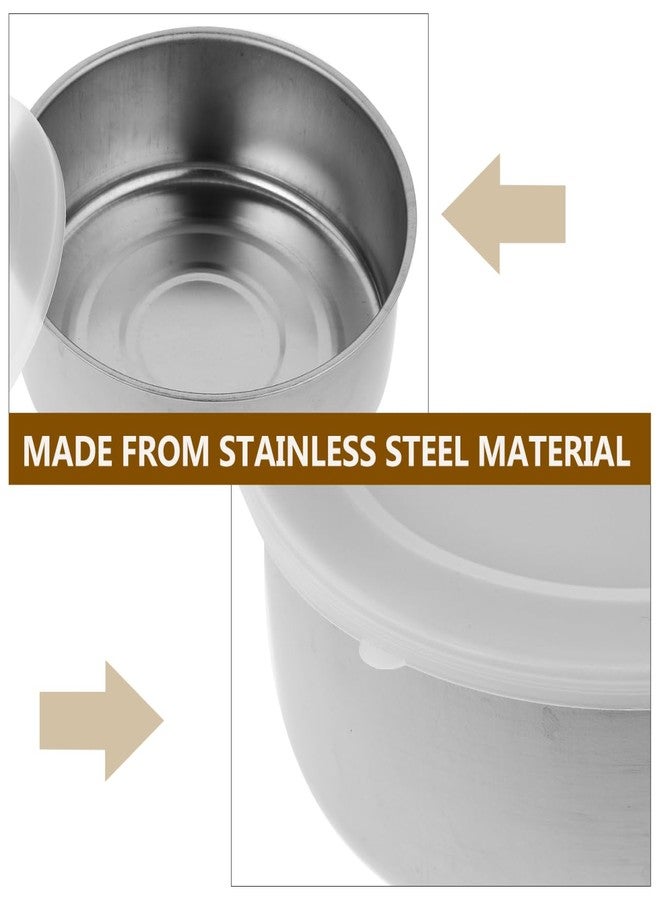 RORPOIR 5-Piece Stainless Steel Food Storage Containers Set with Lids Round Sealing Bowls for Fruits Vegetables Snacks Preservation Kitchen Organization - Image 5