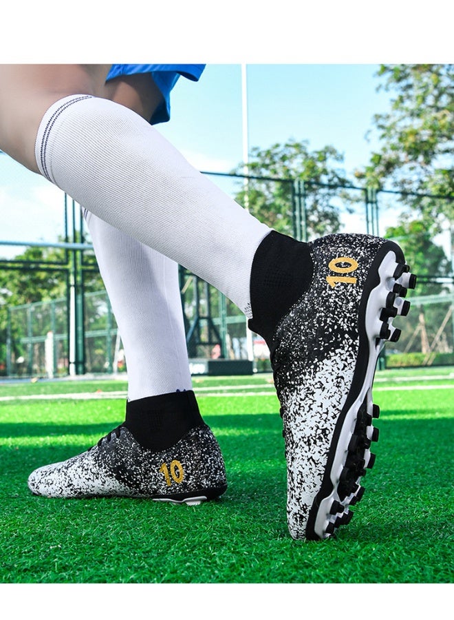NIBEMINENT Men's Soccer Shoes High-Top Soccer Cleats Outdoor Breathable Athletic Professional Spikes Youth Boys Football Shoes - Image 3