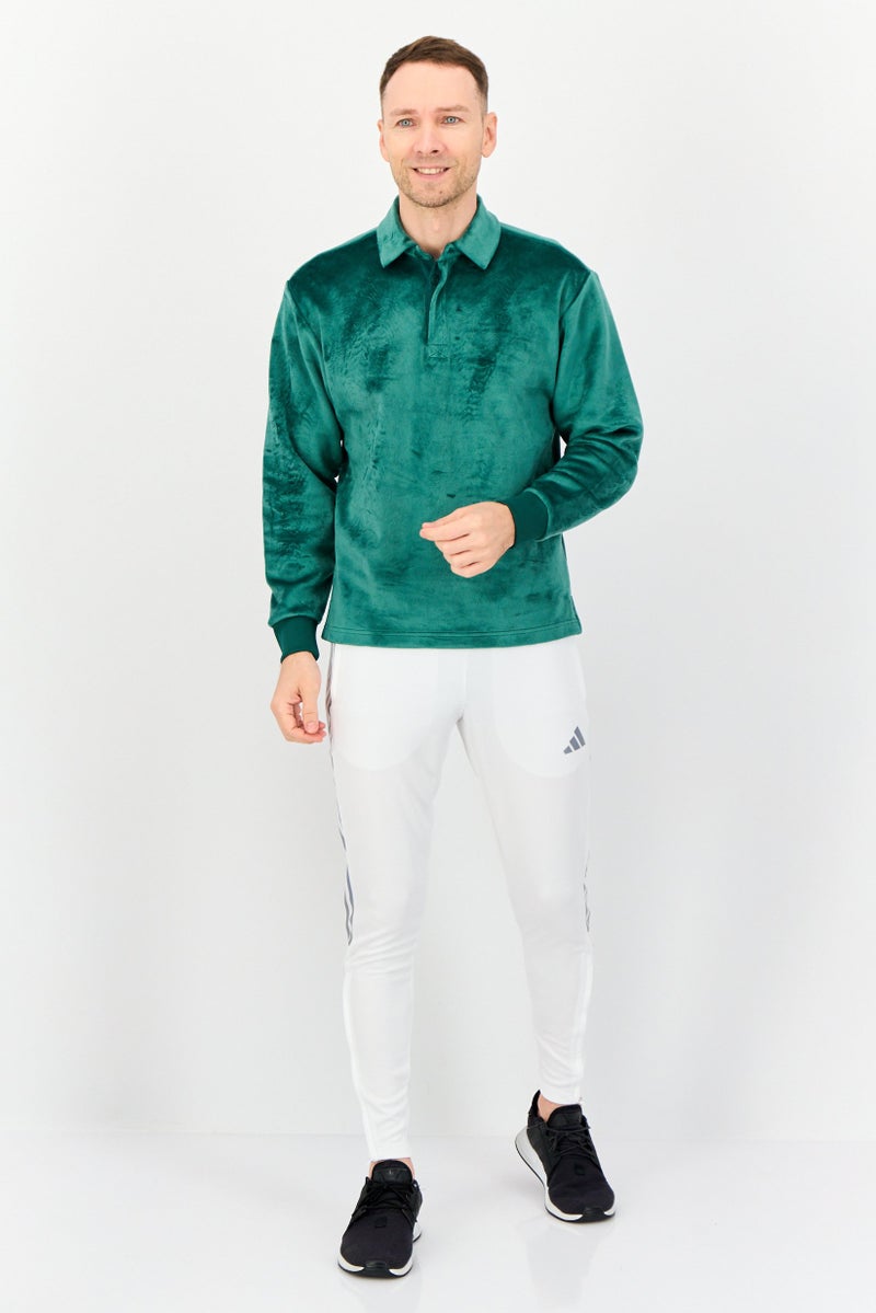 adidas Originals Men Sportswear Fit Long Sleeve Outdoor Sweatshirt, Green  - Image 4