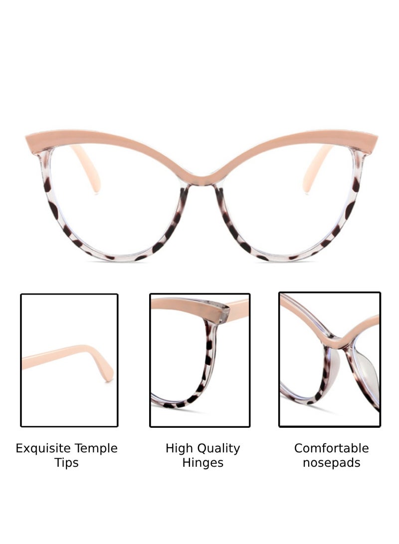 أوربان يوتيلتي نظارات بصرية لحجب الضوء الأزرق - إطارات ذات تصميم فاخر وكبيرة الحجم، عدسات شفافة، مستقطبة. حماية عالية من الضوء الأزرق للقراءة والعمل ووقت الشاشة. تصميم خفيف الوزن مستوحى من الفينتاج. - Image 4