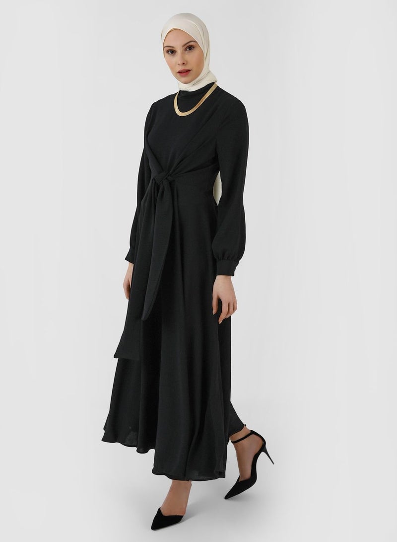 Refka by modanisa Tiered Belted Dress - Image 3
