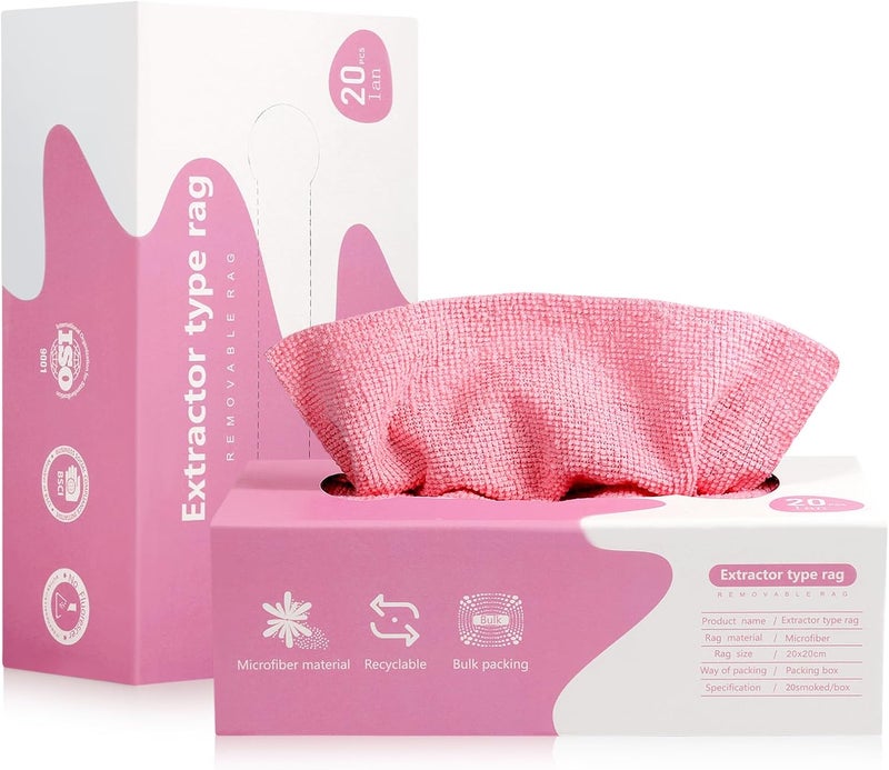 microfiber cleaning cloths, multi-colored, 20.1 x 20.1 cm, pack of 20, low-li... - Image 1