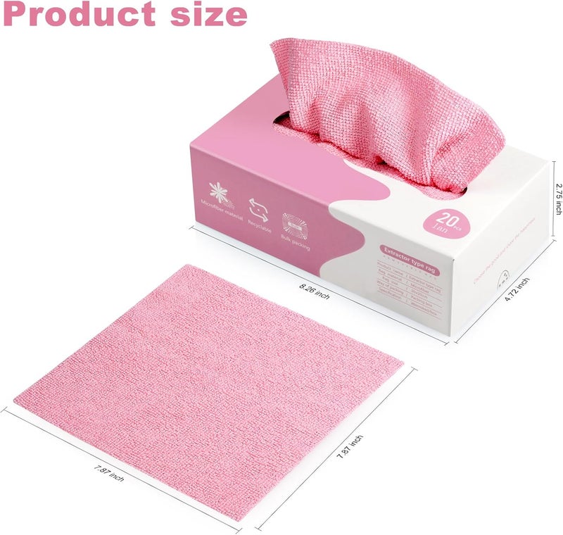 microfiber cleaning cloths, multi-colored, 20.1 x 20.1 cm, pack of 20, low-li... - Image 2
