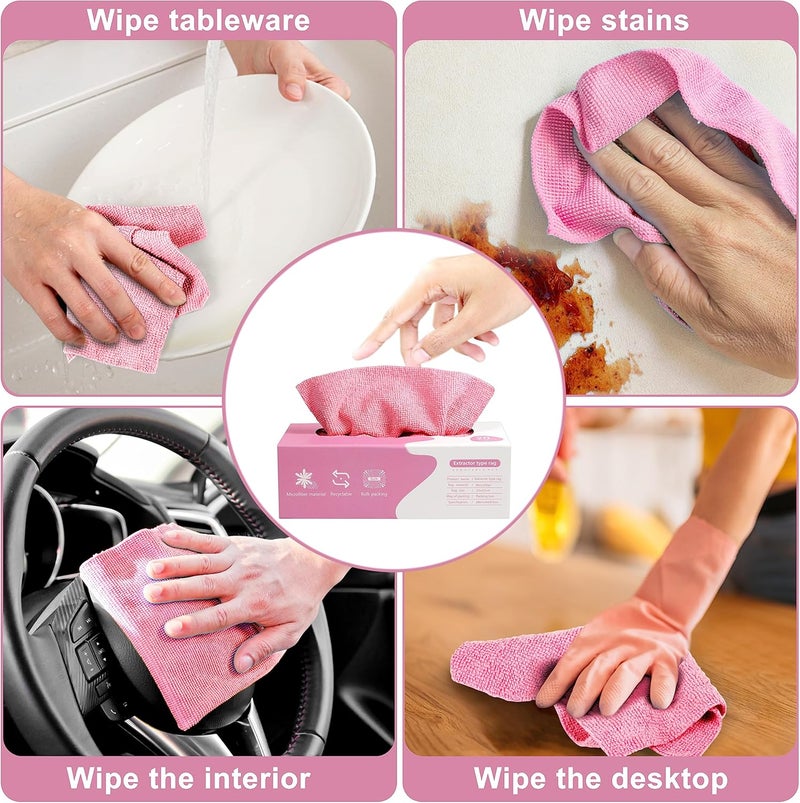 microfiber cleaning cloths, multi-colored, 20.1 x 20.1 cm, pack of 20, low-li... - Image 5