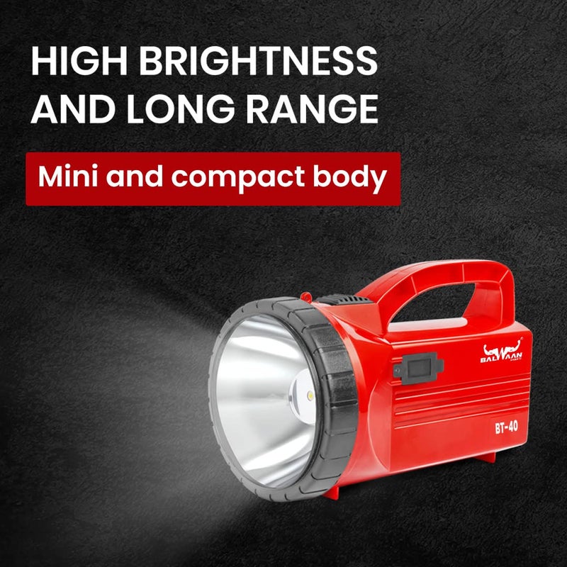 Balwaan Krishi Balwaan Krishi Bhoomi Shakti Torch BT40 Rechargeable LED Torch 5 Watt Long Beam 4000mAH liion Battery for Agricultural Activities Outdoor Activities Home use Get a Charging Cabel Free  - Image 2