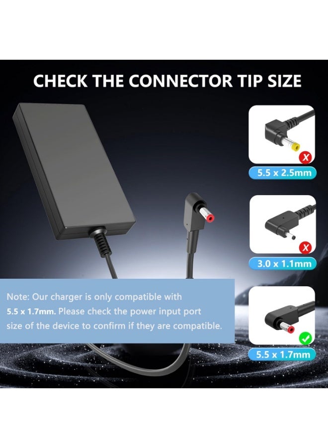 Terabyte 180W Adapter Charger Compatible with Acer Predator Helios 300 G3-571 G3-572 PH315-52 PH317-51 Nitro 5 7 AN515-44 AN515-51 AN515-55 AN715-52 Triton 300 PT314-51 PT315-52 Laptop Power Supply Cord - Image 3