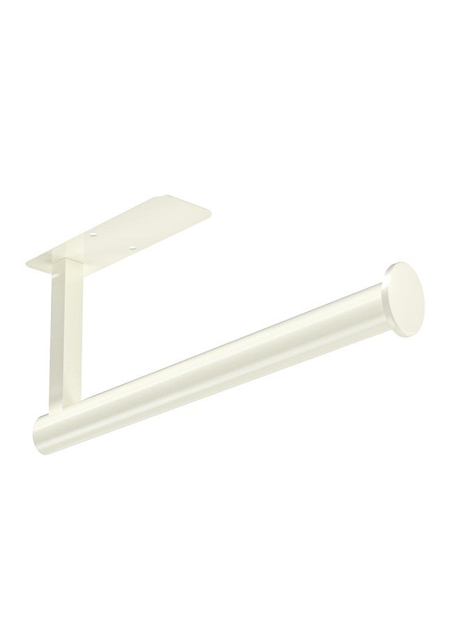 ASTOFLI White Paper Towel Holder, Under Cabinet Paper Towel Holder Wall Mount, Hanging Paper Towel Holders, Adhesive Paper Towel Roll Rack Wall Mounted White PaperTowel Rack - Image 1