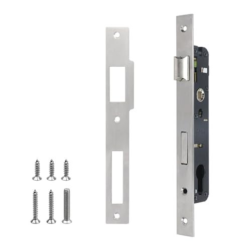 Risbay 1PCS Silver Aluminum Alloy 2 Point Bolt Mortise Lock Replacement Fit for Pella Storm Door Handle Set Part with Screws - Image 1