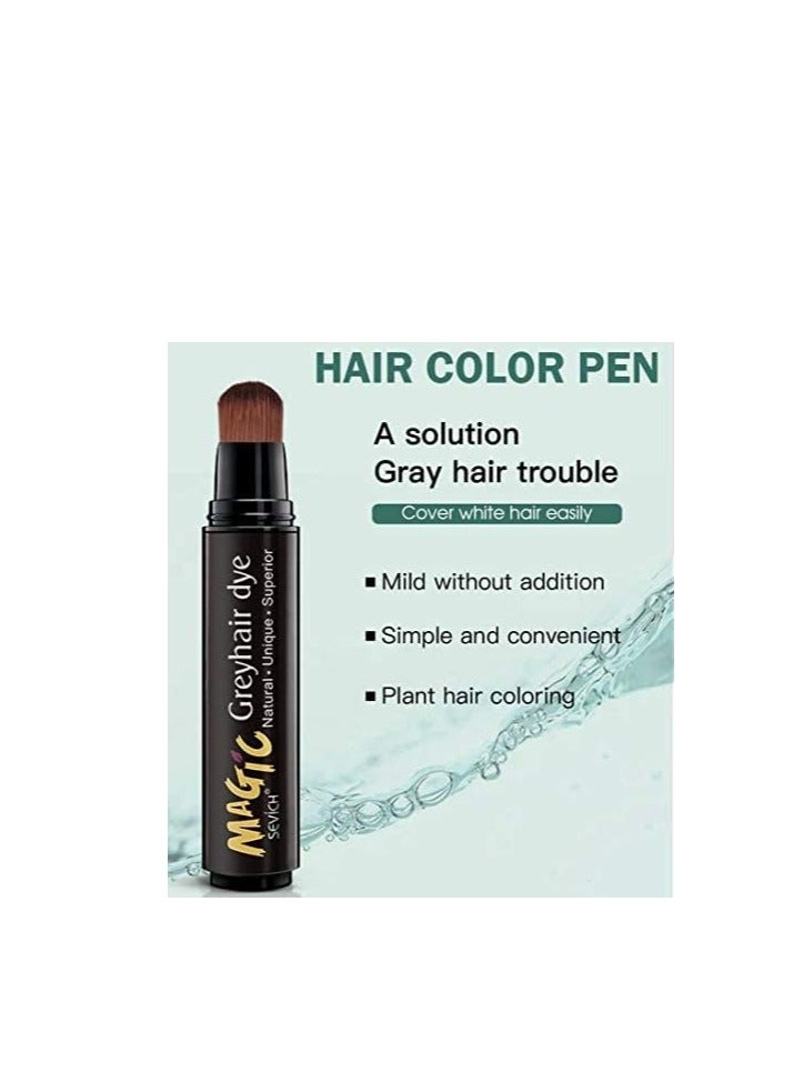 gowwim Temporary Hair Dye Pen Brush Root Touch Up Hair Colour Instant Root Concealer Cover Grey White Hair Root Coffee - Image 3
