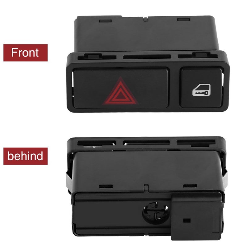 Keenso E46 Hazard Switch, Durable Unlock Button Door Lock, Interior Trim Switch for E46, 3 Series, E53, E85, 325, X5 (Compatible with 613183618920) - Image 3