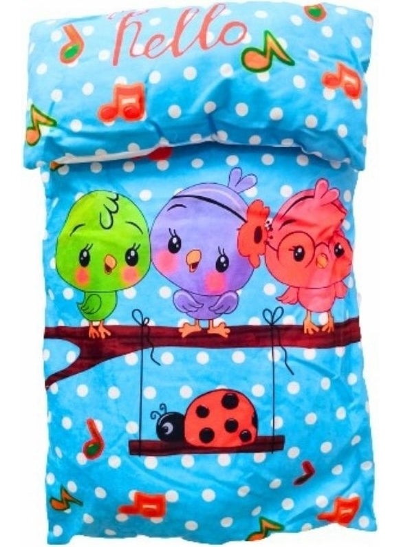 Vav Baby Fluffy Hello Printed 3 Musician Bird Bottom Opening Set  - Image 1
