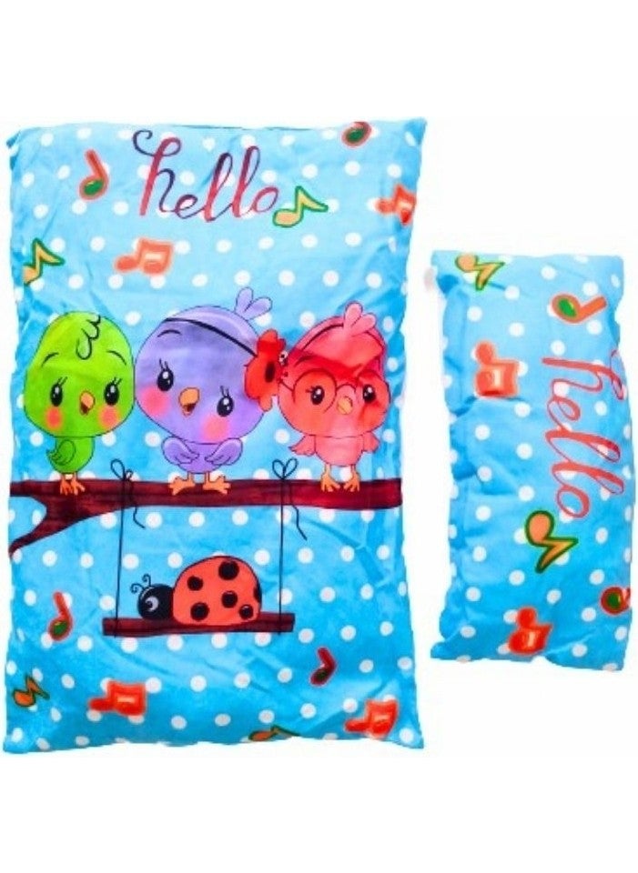 Vav Baby Fluffy Hello Printed 3 Musician Bird Bottom Opening Set  - Image 3