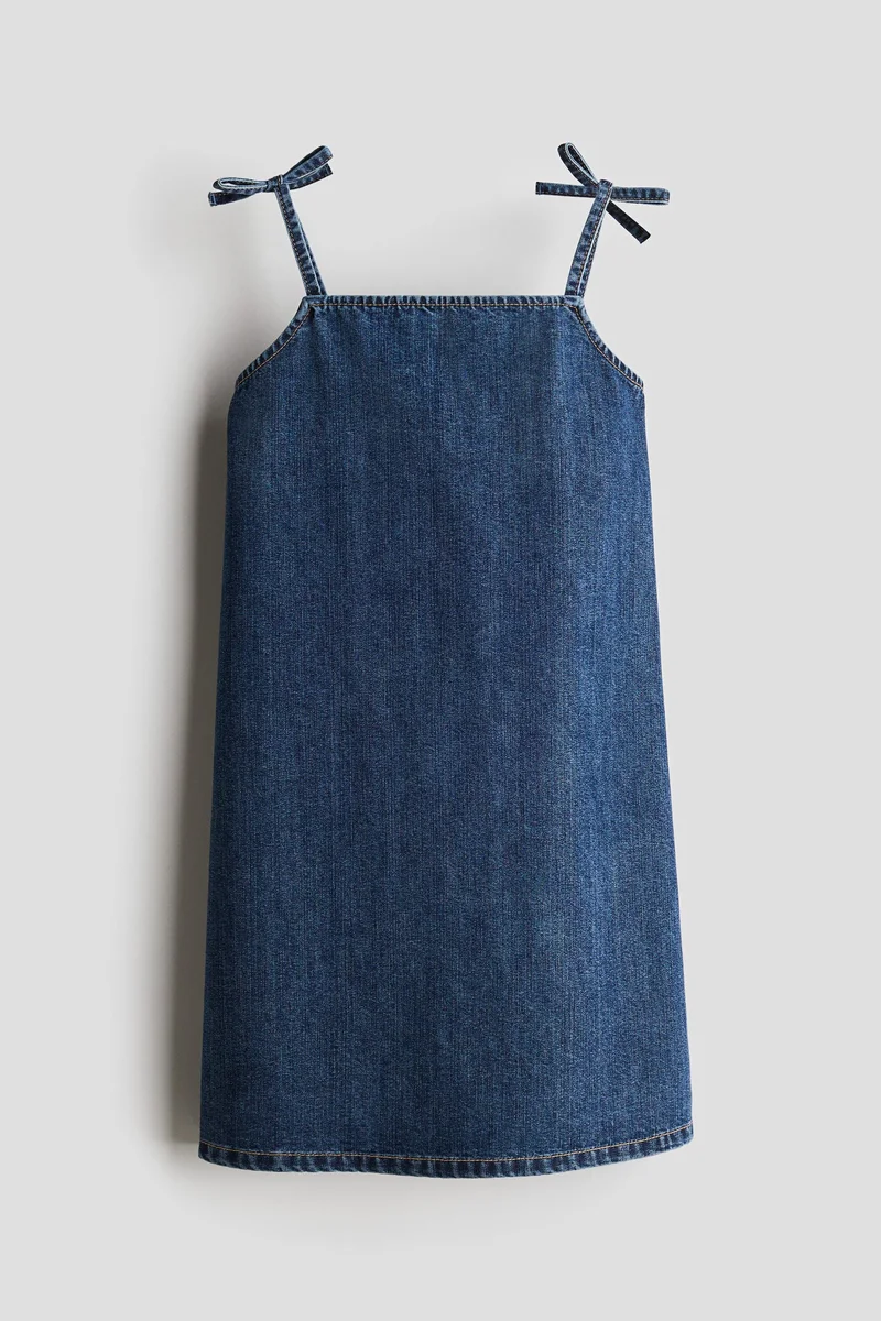 H&M Tie-detail denim dress