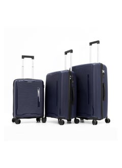 GIORDANO Giordano Hardside Luggage Trolley Bag 3 Pieces set,Navy (S-20,M-24,L-28 Inch)  - Image 1