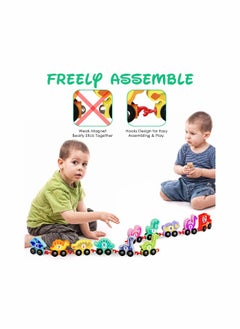 Generic Wooden Dinosaur Train Set with Numbers,11 Pieces Train Cars Includes Locomotive , Count & Color Montessori Educational Toys for Toddlers Age 1 2 3 4  - Image 4
