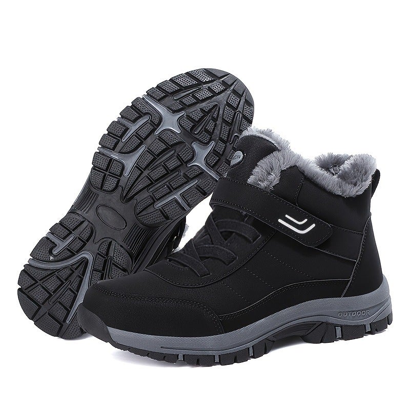 Men'S Snow Boots Thermal Winter Shoes Lace-Up Boots With - Image 4