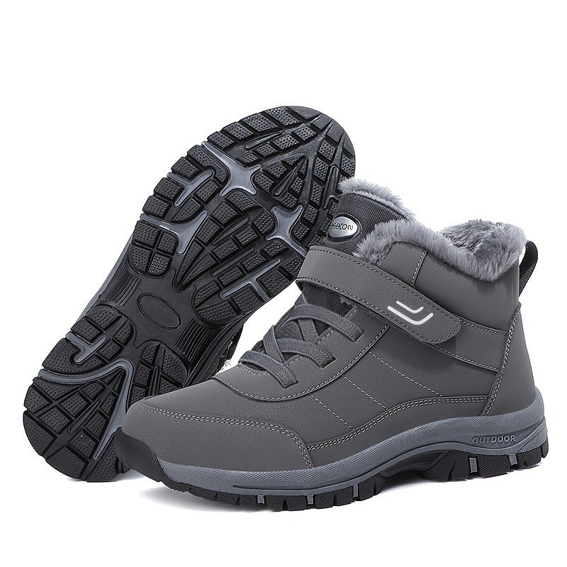 Men'S Snow Boots Thermal Winter Shoes Lace-Up Boots With - Image 5