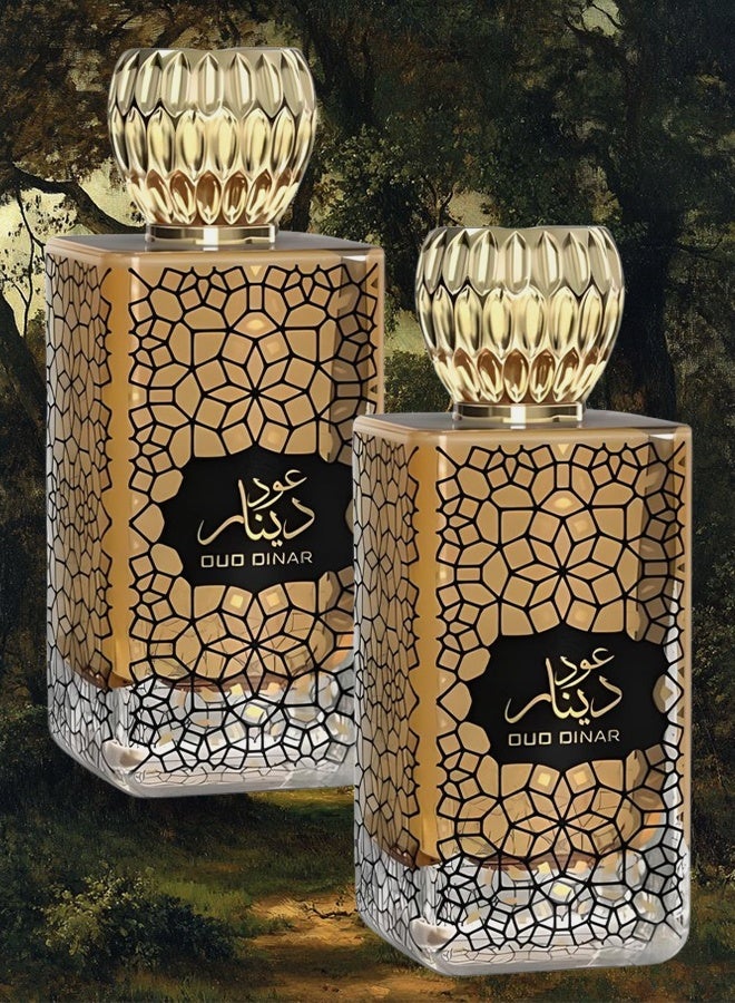 Al Fares 2 Pieces Oud Dinar Perfume For Unisex 100ml EDP - Image 1