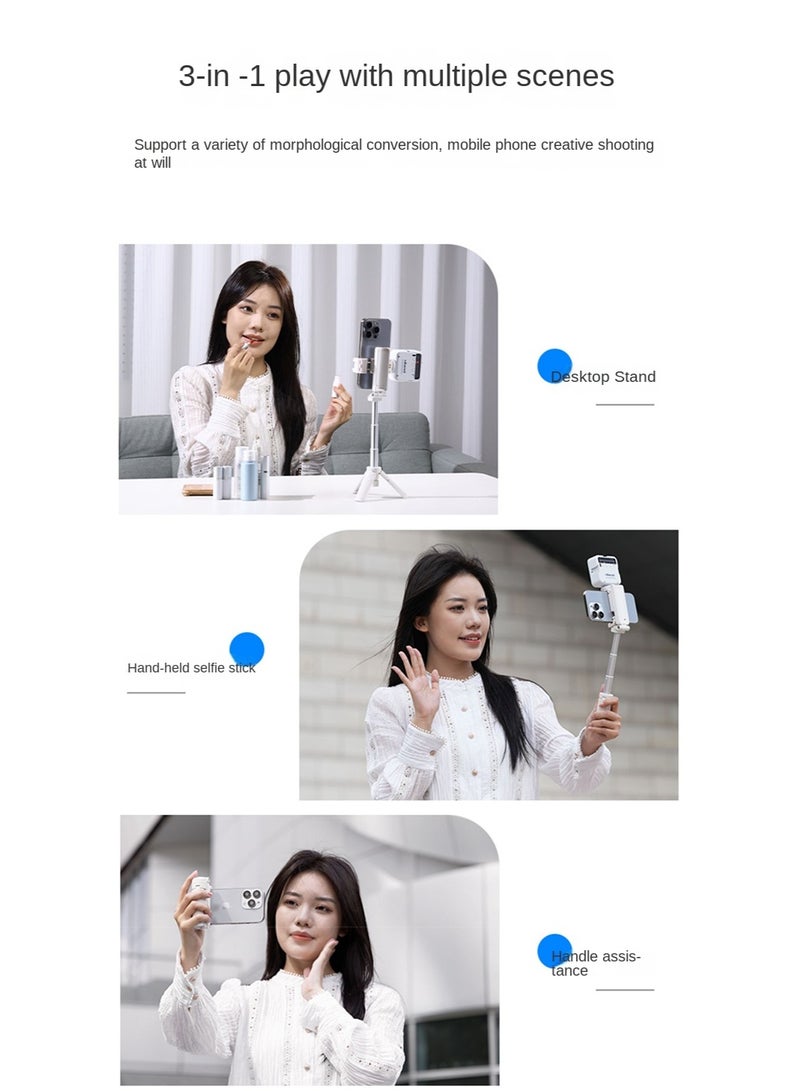 Ulanzi JJ02 3-in-1 Bluetooth Selfie Stick with Tripod | Portable Handheld Stabilizer for Photography | Foldable Compact Design, 116g Lightweight, 10m Remote Control, Extendable Pole, 360° Adjustable Phone Clip, Cold Shoe Mount for Accessories - Image 3