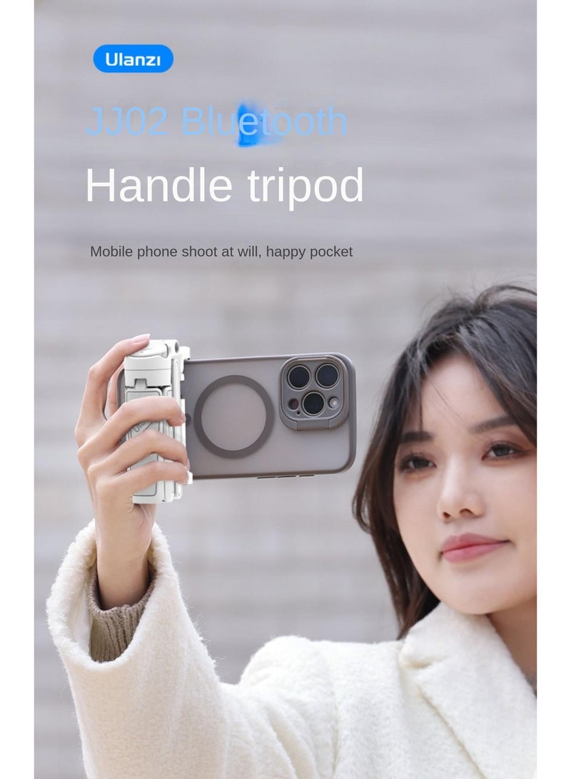 Ulanzi JJ02 3-in-1 Bluetooth Selfie Stick with Tripod | Portable Handheld Stabilizer for Photography | Foldable Compact Design, 116g Lightweight, 10m Remote Control, Extendable Pole, 360° Adjustable Phone Clip, Cold Shoe Mount for Accessories - Image 1