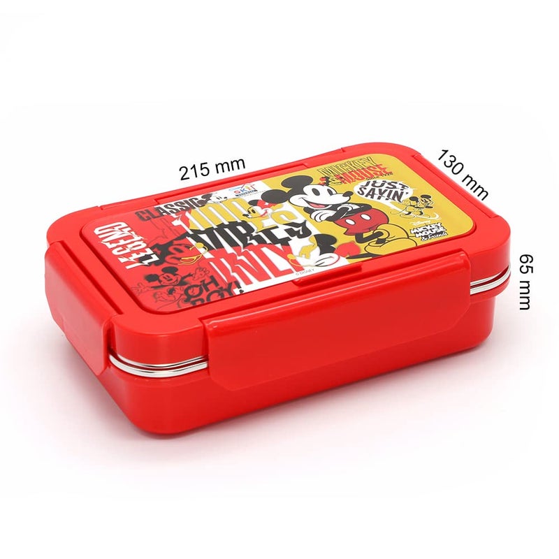 SKi Homeware صندوق غداء معزول من الفولاذ سكي هابي ميل 2 قسم ميكي - Image 3