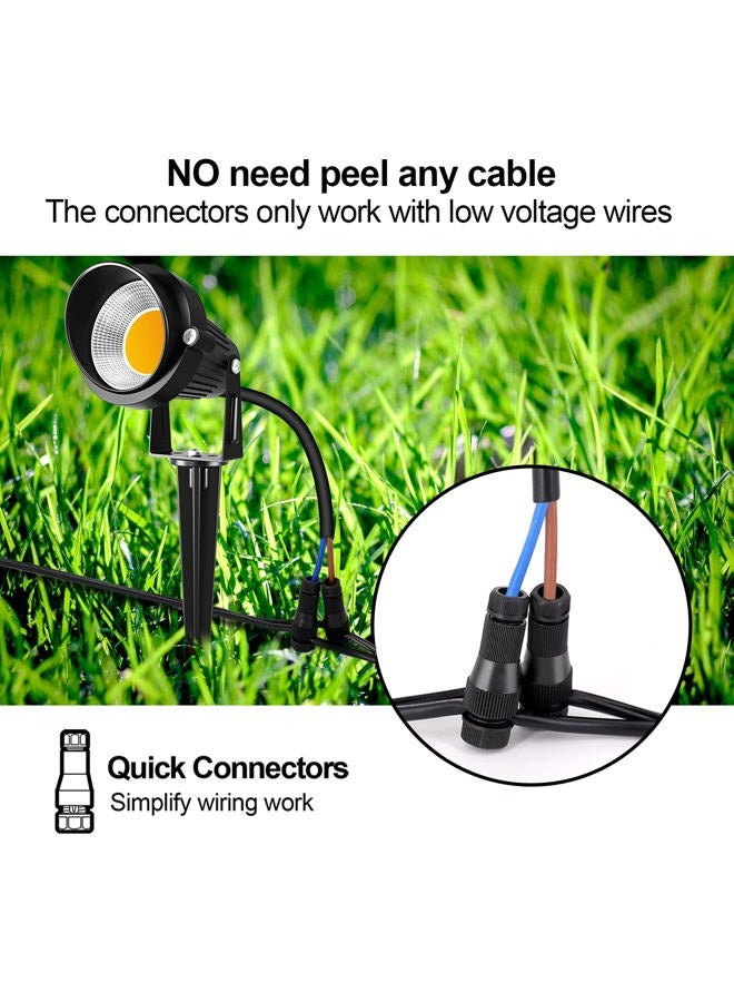 ZUCKEO 10W Low Voltage Landscape Lights LED Landscape Lighting with Connectors, 12V Outdoor Spotlights Yard Garden Pathway Lights, 1000LM Waterproof Warm White Light (14 Pack) - Image 4
