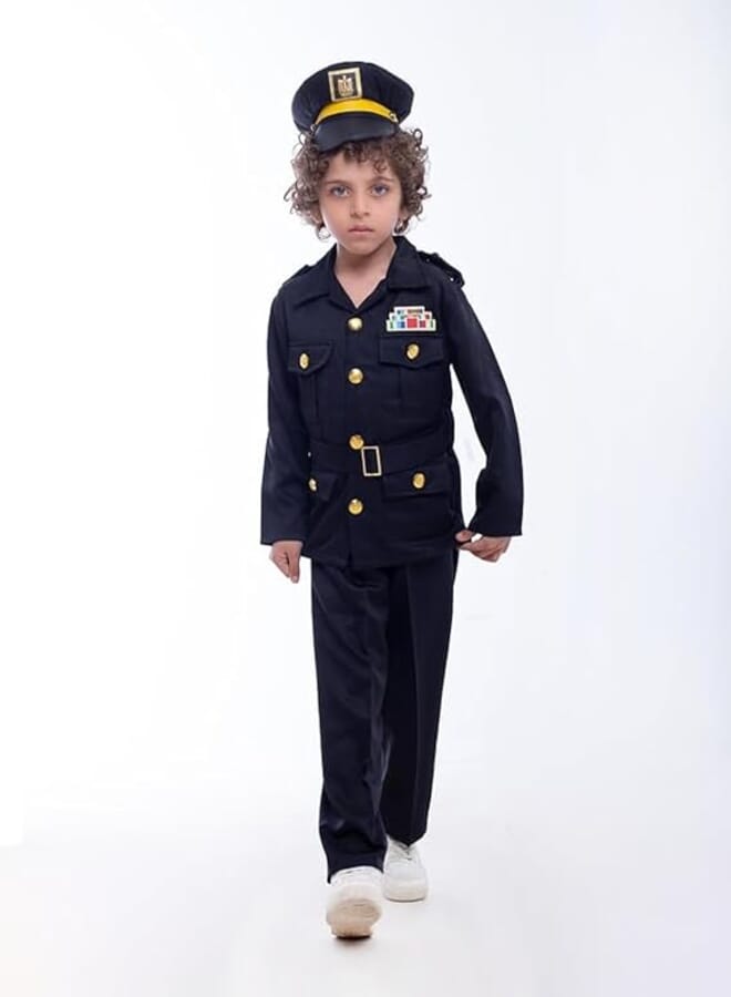 Egyptian Officer Costume For Boys (420, 4-5 Years, Black)