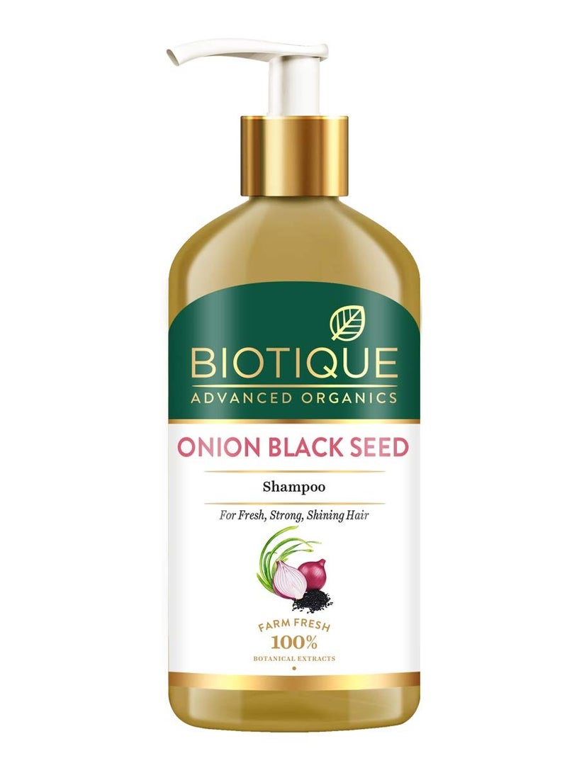 Biotique Onion Black Seed Shampoo Hair Fall Control Fresh Strong Shiny Hair 300ml - Image 1