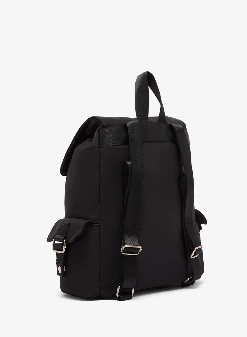 Ginger Pocket Detail Nylon School And Travel Backpack