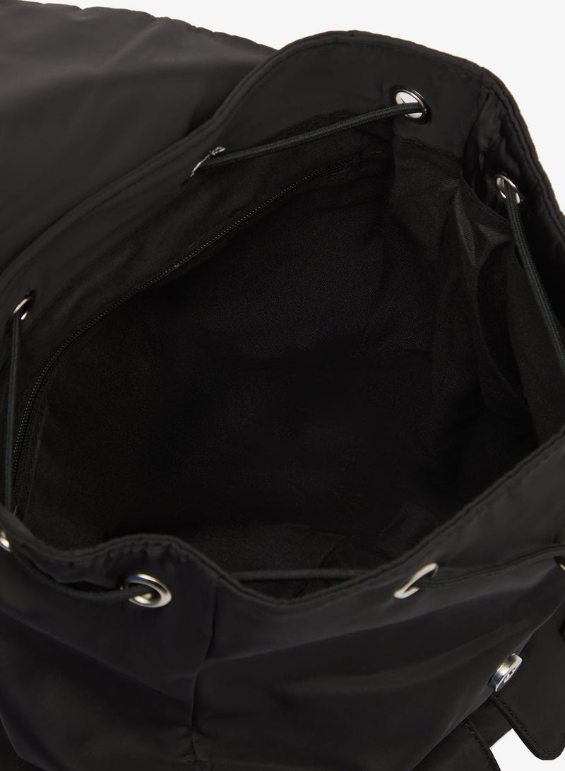 Ginger Pocket Detail Nylon School And Travel Backpack - Image 5