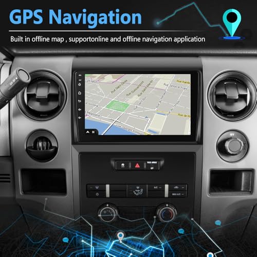 AWESAFE [4+64GB] Qualcomm 8-Core Android Car Stereo for Ford F150 2009 2010 2011 2012, 9 inch F150 Radio Replacement with Wireless Carplay Android Auto/WiFi/GPS/Bluetooth/FM - Image 5
