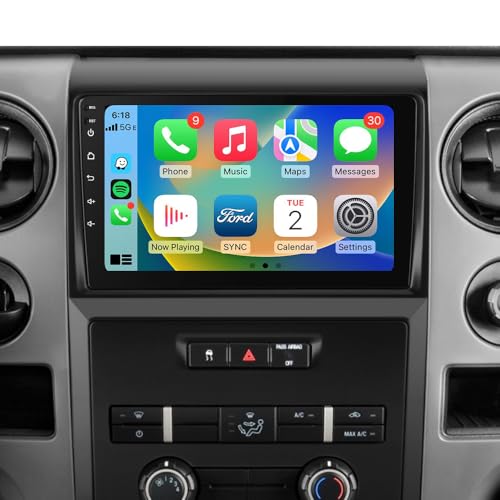 AWESAFE [4+64GB] Qualcomm 8-Core Android Car Stereo for Ford F150 2009 2010 2011 2012, 9 inch F150 Radio Replacement with Wireless Carplay Android Auto/WiFi/GPS/Bluetooth/FM - Image 1