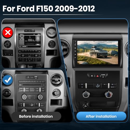 AWESAFE [4+64GB] Qualcomm 8-Core Android Car Stereo for Ford F150 2009 2010 2011 2012, 9 inch F150 Radio Replacement with Wireless Carplay Android Auto/WiFi/GPS/Bluetooth/FM - Image 2