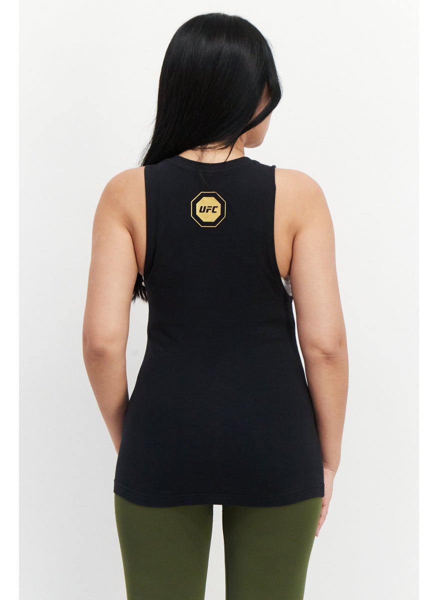 Ufc Women Sportswear Fit Brand Logo Training Tank Top, Black  - Image 4