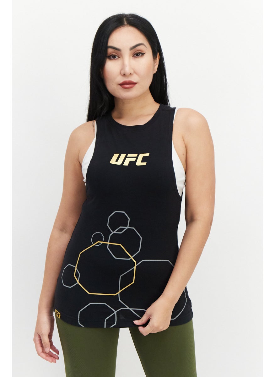 Ufc Women Sportswear Fit Brand Logo Training Tank Top, Black  - Image 1