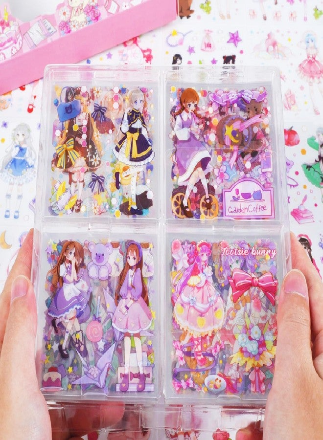 SKIONCE 100 Sheets Kawaii Scrapbook Stickers Set for Journaling Transparent Bullet Journal Stickers Junk Journals,Great for Card Making,Planners,Envelope,Laptop,Gift Package Decorative - Image 4