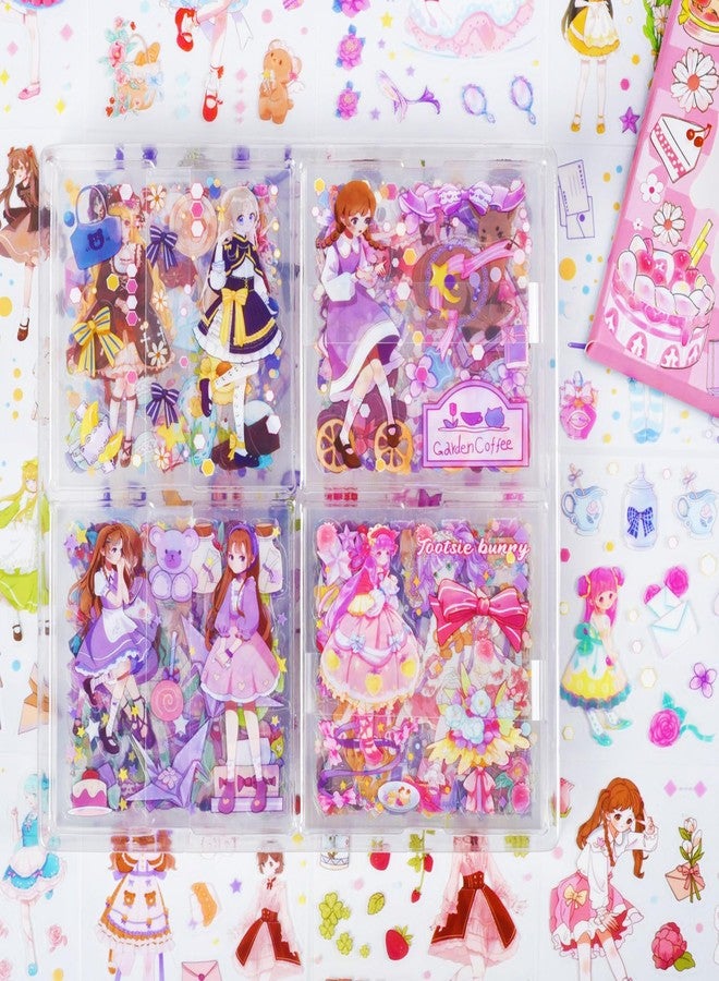 SKIONCE 100 Sheets Kawaii Scrapbook Stickers Set for Journaling Transparent Bullet Journal Stickers Junk Journals,Great for Card Making,Planners,Envelope,Laptop,Gift Package Decorative - Image 1