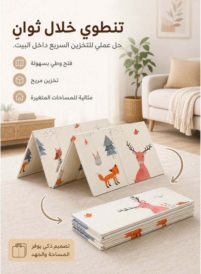 large foldable kids room carpet jungle animal design floor mat kids carpet foam kids carpet girls kids carpet large kids mat play mat for babies baby mat play mat rug floor rug play carpet for kids - Image 3