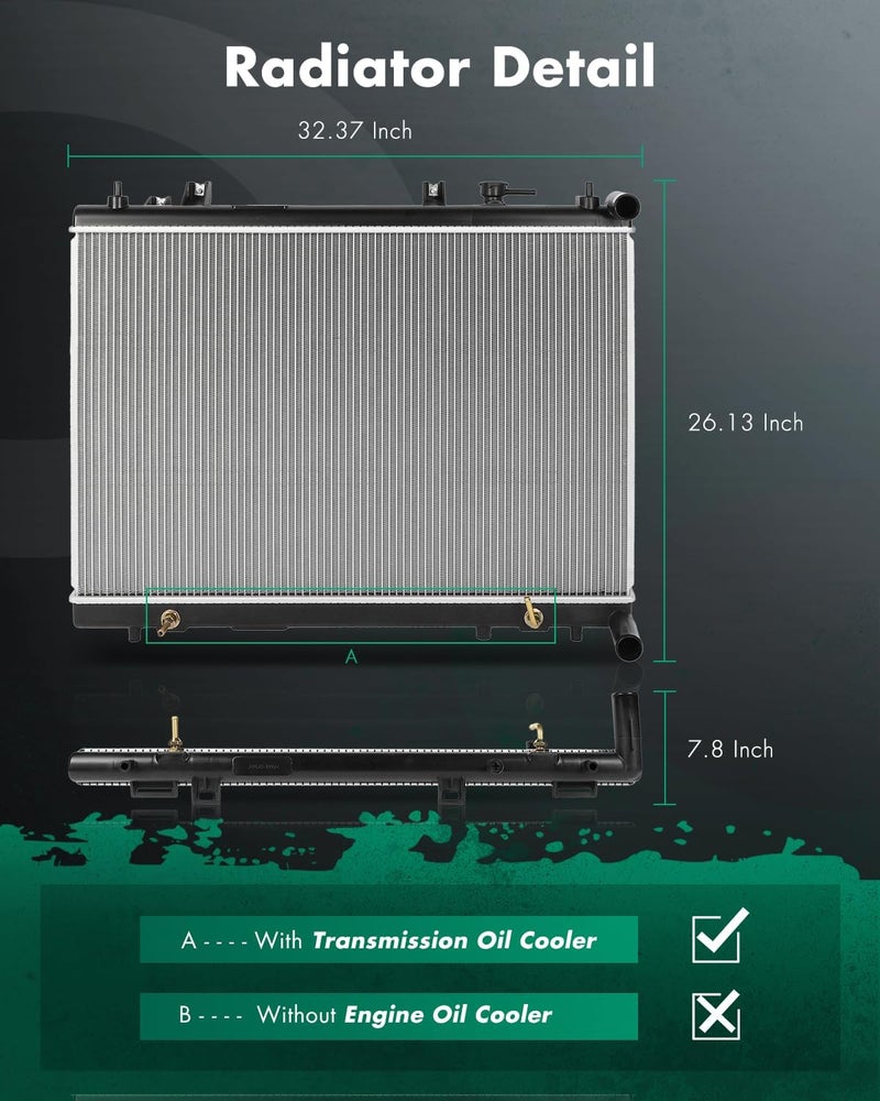 SCITOO 13348 Radiator Fit 2013 for INFINITI for JX35 3.5L 2014-2020 for INFINITI for QX60 3.5L 2013-2019 for Nissan for Pathfinder 3.5L - Image 2