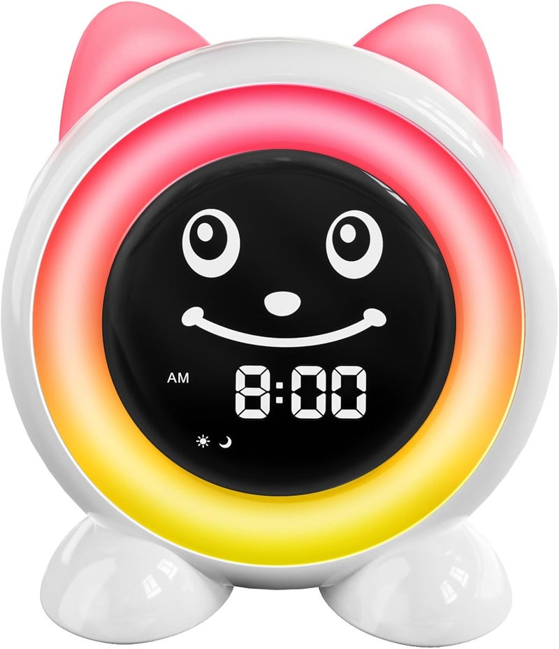 Five Home Toddlers Sleep Training Clock, Kids Alarm Clock with Night Light & Nap Timer, Ok to Wake Clock for Girls and Boys - Image 1