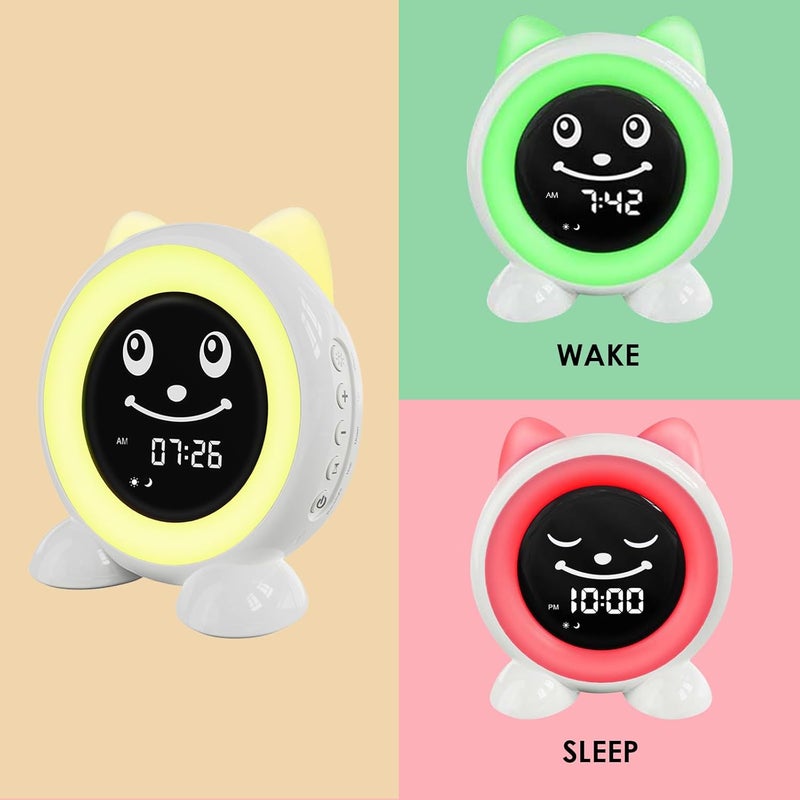 Five Home Toddlers Sleep Training Clock, Kids Alarm Clock with Night Light & Nap Timer, Ok to Wake Clock for Girls and Boys - Image 2
