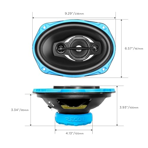 RECOIL RCX694 Echo Series 4-Way 6X9-Inch Car Audio Coaxial Speaker System with Grilles, Sold in Pairs - Image 5